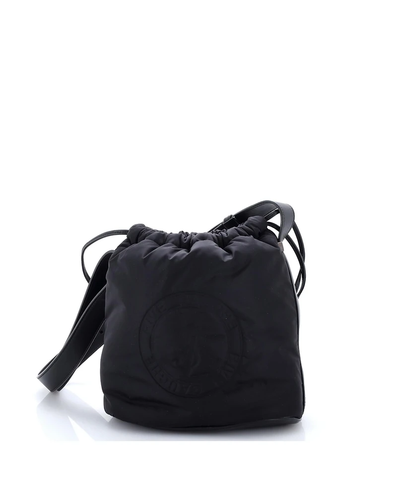Pre-Owned Saint Laurent Rive Gauche Drawstring Bucket Bag Padded Nylon