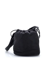 Pre-Owned Saint Laurent Rive Gauche Drawstring Bucket Bag Padded Nylon
