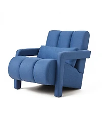 Streamdale Furniture Modern Upholstered Accent Chair with Pillow Linen