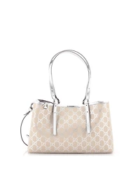 Pre-Owned Gucci Small Emblem Tote Gg Coated Canvas