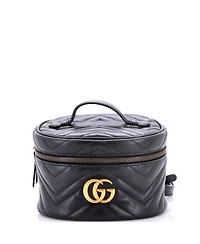 Pre-Owned Gucci Mini Gg Marmont Vanity Backpack Matelasse Leather