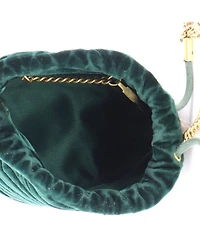Pre-Owned Gucci Mini Gg Marmont Bucket Bag Matelasse Velvet