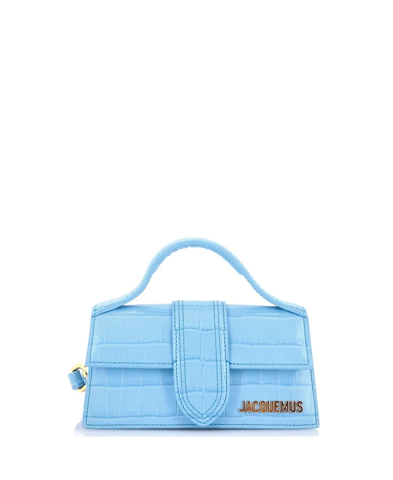 Pre-Owned Jacquemus Mini Le Bambino Top Handle Flap Bag Embossed Leather