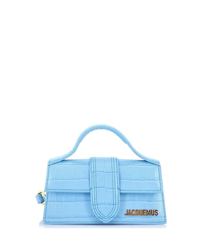 Pre-Owned Jacquemus Mini Le Bambino Top Handle Flap Bag Embossed Leather