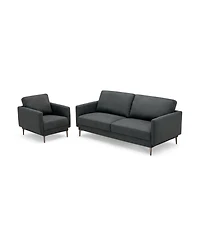 Slickblue 2-Seater Modern Loveseat with Plush Back Cushions