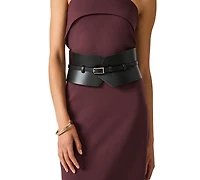 Steve Madden Textured Corset Wide Sash Belt