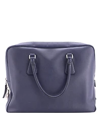 Pre-Owned Prada Large Zip Around Briefcase Saffiano Leather