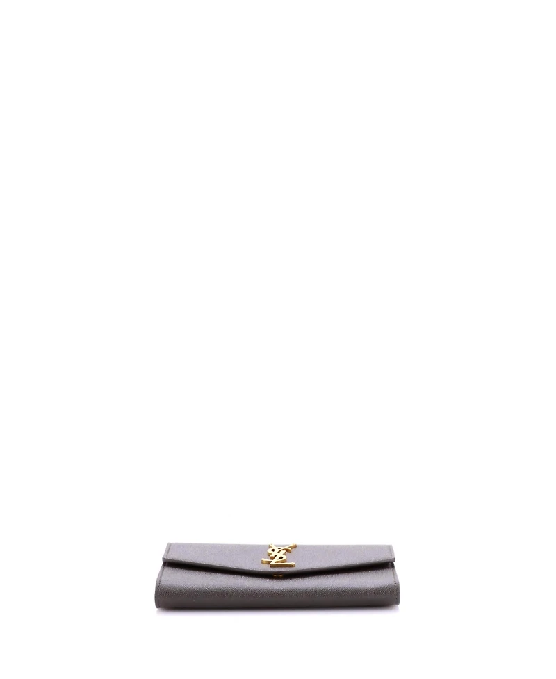 Pre-Owned Saint Laurent Uptown Chain Wallet Leather