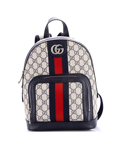 Pre-Owned Gucci Small Ophidia Backpack Gg Coated Canvas and Leather