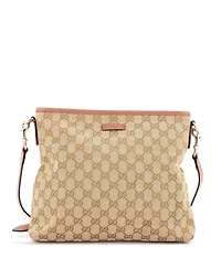 Pre-Owned Gucci Medium Flat Messenger Bag Gg Canvas