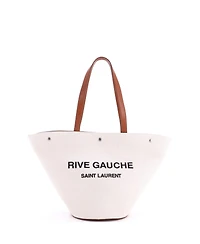 Pre-Owned Saint Laurent Rive Gauche Trapezoid Tote Canvas