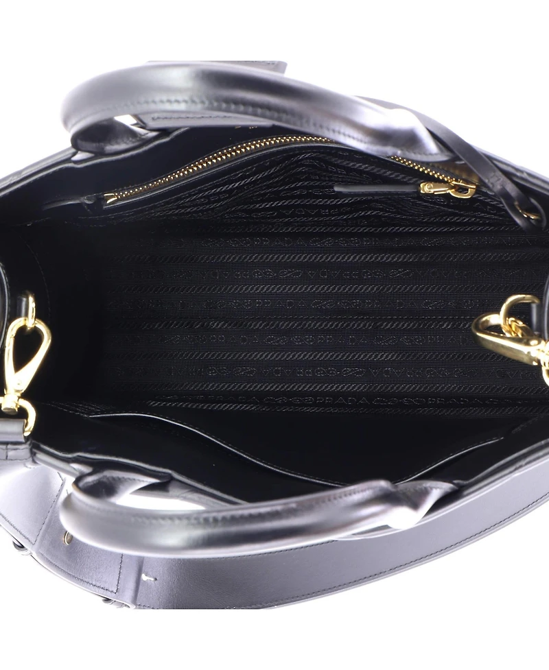 Pre-Owned Prada Small Symbole Shopper Tote Embossed Leather