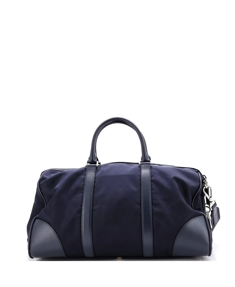 Pre-Owned Prada Medium Convertible Weekender Bag Tessuto with Saffiano Leather