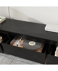 Homsee 4-Drawer Extendable Tv Stand - Modern Wooden Media Console | Living Room Entertainment Center