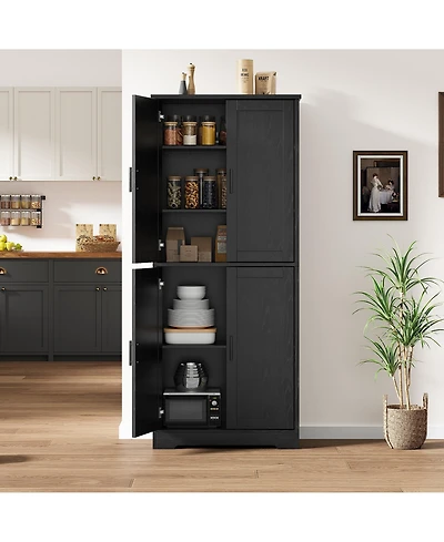 gaomon Freestanding 70" Tall Kitchen Pantry Cabinet, Storage Cabinet for Bathroom, Dining Room, Living Room