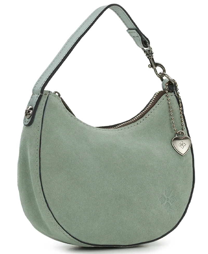Patricia Nash Morgana Suede Mini Heart Charm Shoulder Handbag