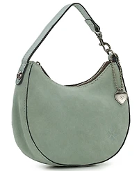 Patricia Nash Morgana Suede Mini Heart Charm Shoulder Handbag
