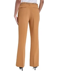 Karl Lagerfeld Paris Women's Mid-Rise Chain Belt Pants