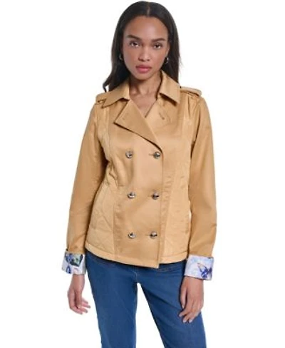 Karl Lagerfeld Paris Womens Cropped Button Front Jacket