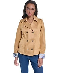 Karl Lagerfeld Paris Womens Cropped Button Front Jacket