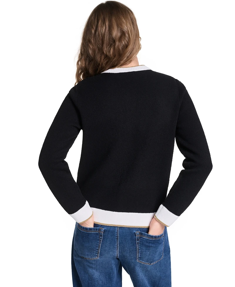 Karl Lagerfeld Paris Women's Four-Pocket Cardigan
