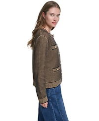 Karl Lagerfeld Paris Women's Crewneck Cardigan