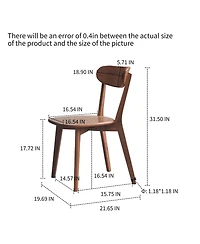 sumyeg Solid Oak Dining Chair with Fas Grade Wood Frame for Dining Room and Living Room