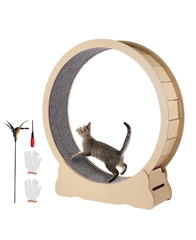 Vevor Wooden Cat Exercise Wheel Large Treadmill for Indoor Cats