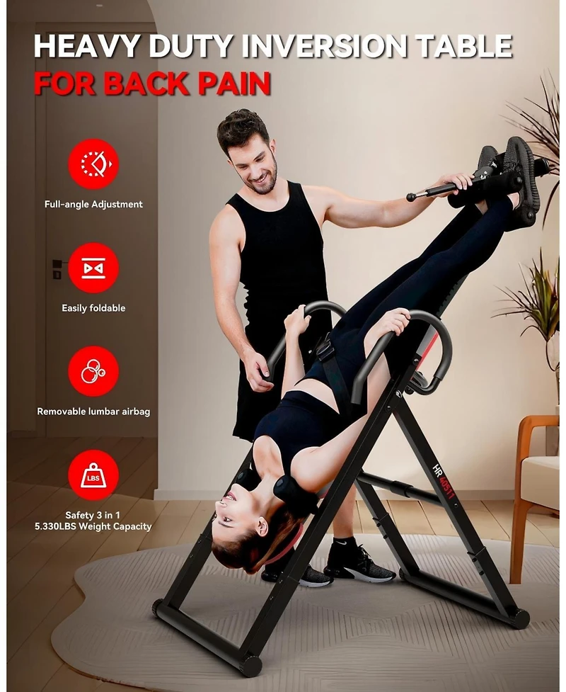 Harison Heavy Duty Inversion Table for Back Pain Relief, 350 Lbs Capacity (Hrm-40511)