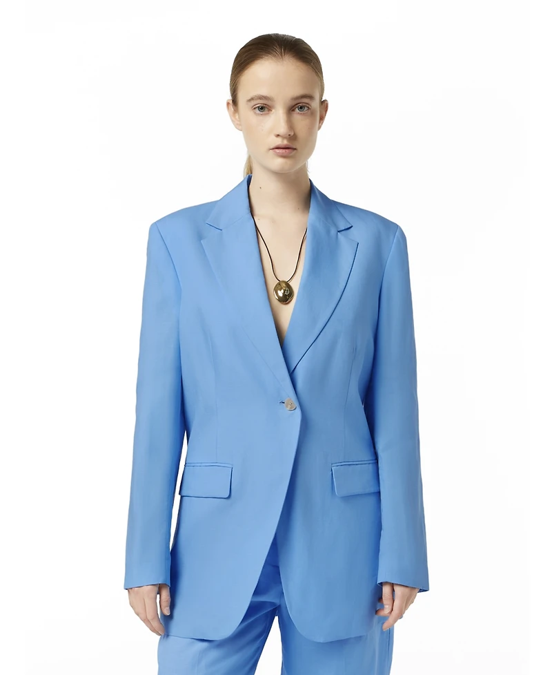 Scotch & Soda Women's Boyfriend Linen Blend Blazer