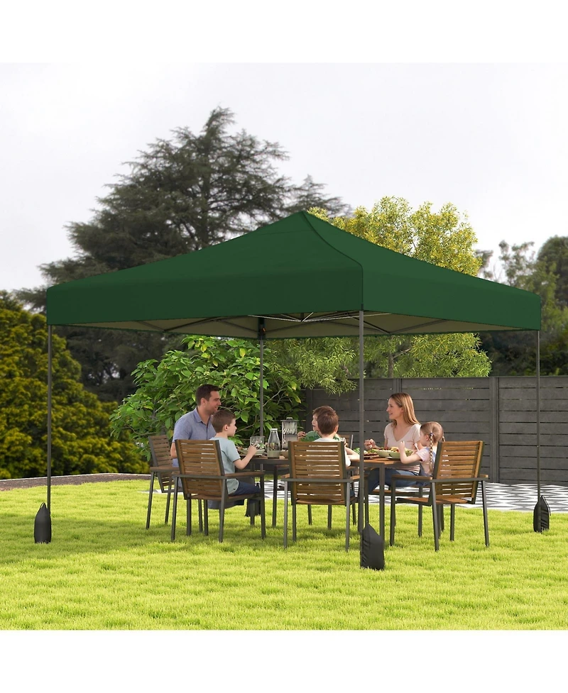 Sugift 9.5 x 9.5 ft Pop Up Canopy Tent with Adjustable Heights and Wheeled Bag