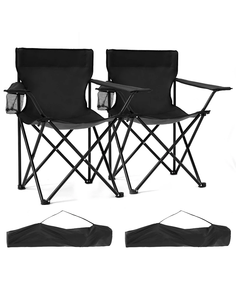 Aofar 2pack Camping Chairs Oversized Heavy Duty Padded Folding Cooler