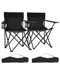 Aofar 2pack Camping Chairs Oversized Heavy Duty Padded Folding Cooler