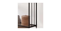 homfan Entryway Console Table -Fluted Glass Structure, 2 Tier Storage Sofa Side for Hallway Living Room Bedroom