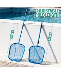 Xdovet Pool Skimmer Net With Pole Aluminum Frame Handle Metal