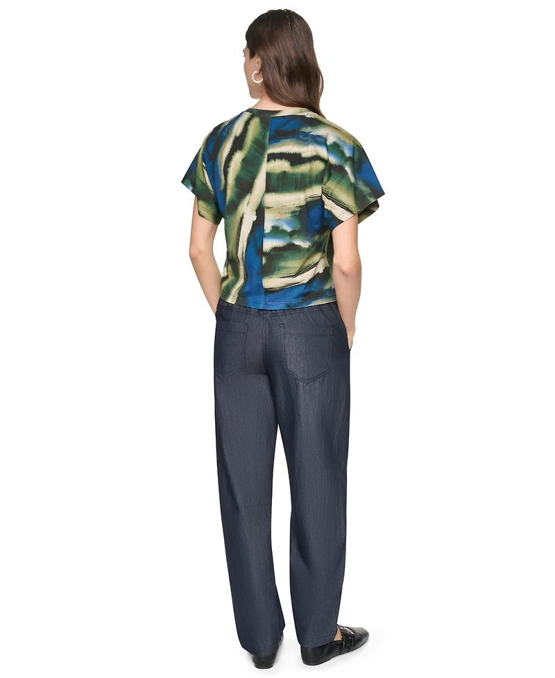 Dkny Women's Printed Wide-Sleeve T-Shirt