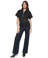 Dkny Women's Half-Zip Collar Jacket