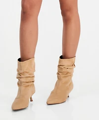 Smash Shoes Women's Nyla Slouch Heeled Dress Booties - Extended Sizes Available