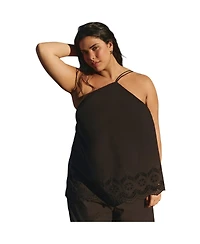 Eloquii Plus Eyelet Detail Women's Top