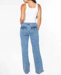 Celebrity Pink Juniors' Relaxed Low-Rise Bootcut Jeans