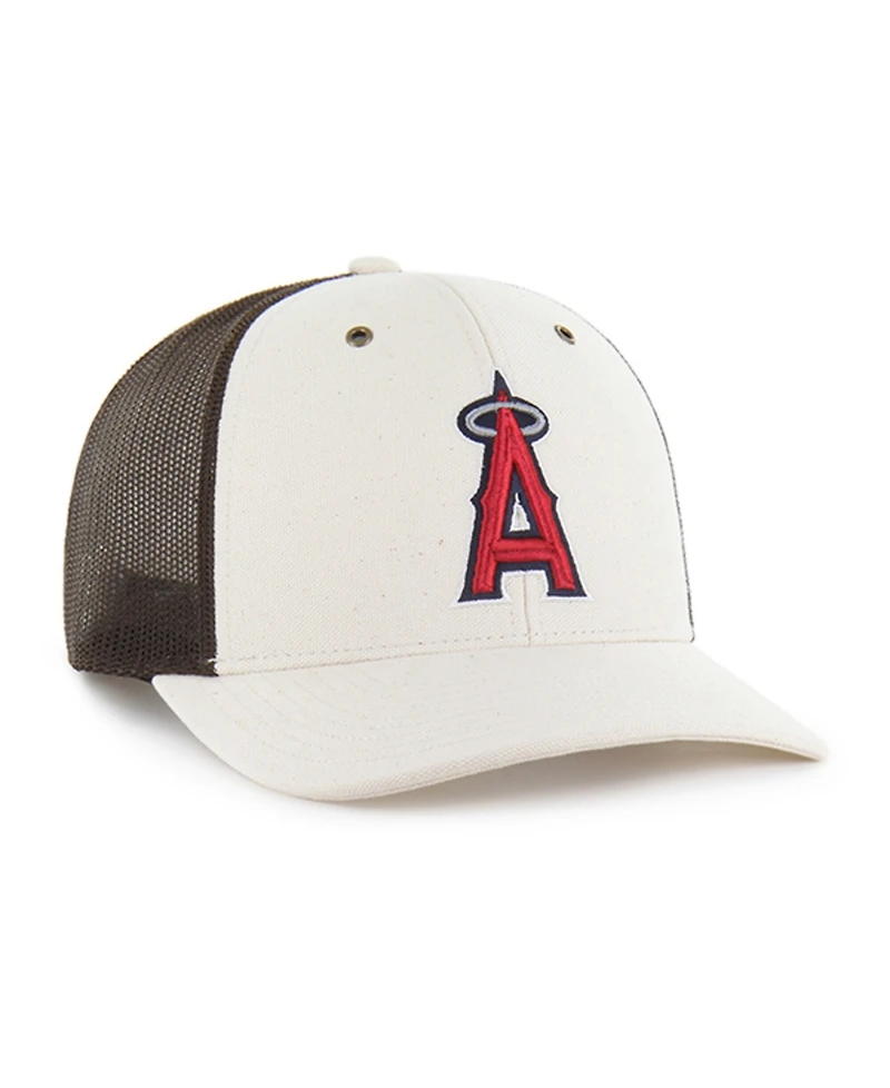 Carhartt x '47 Men's Natural/Brown Los Angeles Angels Undyed Trucker Adjustable Hat