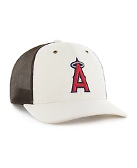Carhartt x '47 Men's Natural/Brown Los Angeles Angels Undyed Trucker Adjustable Hat