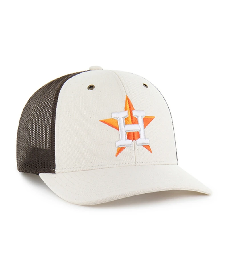 Carhartt x '47 Men's Natural/Brown Houston Astros Undyed Trucker Adjustable Hat