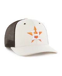 Carhartt x '47 Men's Natural/Brown Houston Astros Undyed Trucker Adjustable Hat