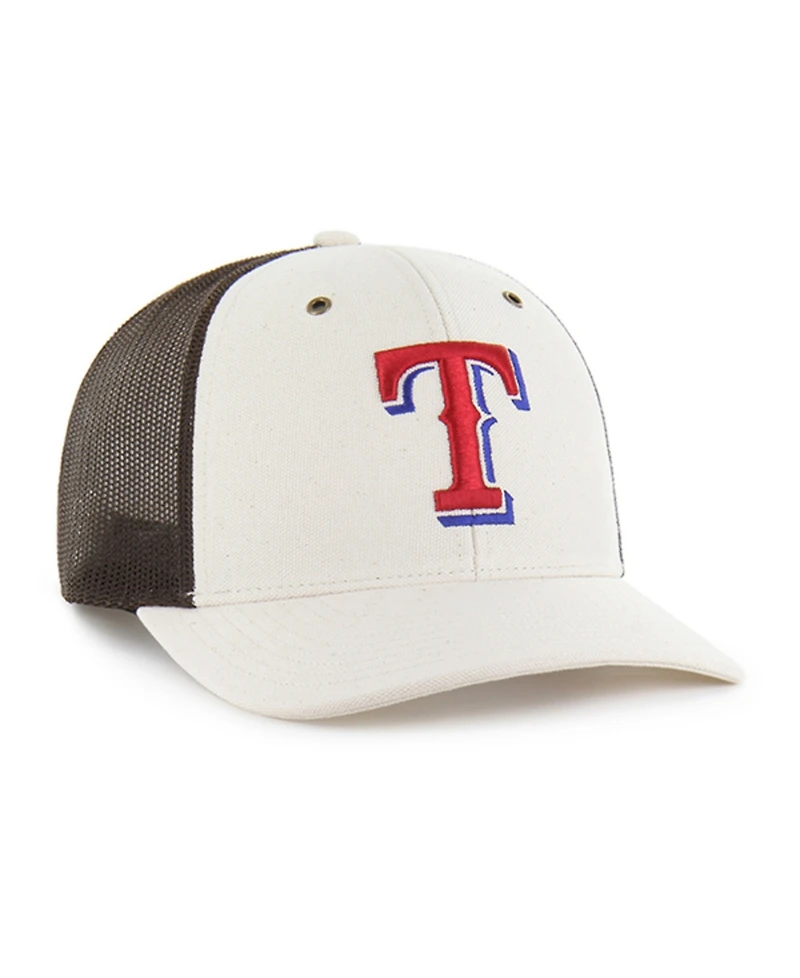 Carhartt x '47 Men's Natural/Brown Texas Rangers Undyed Trucker Adjustable Hat