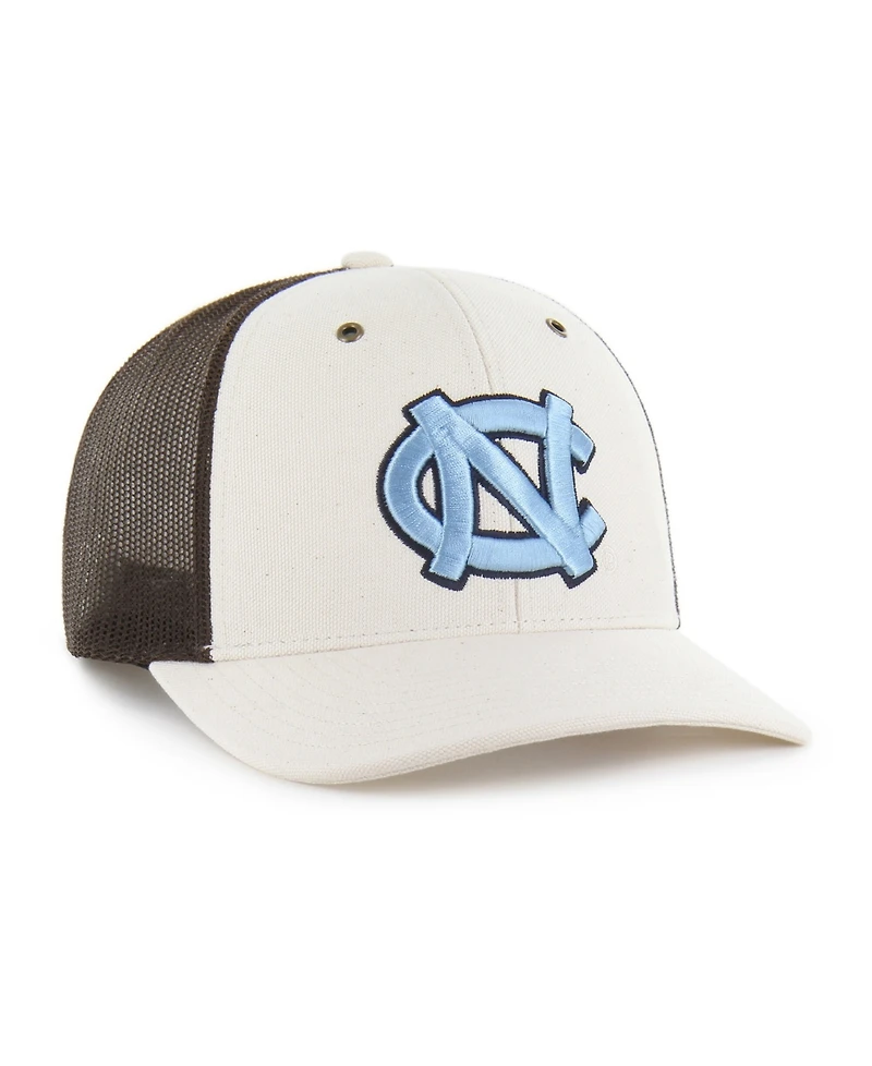 Carhartt x '47 Men's Natural/Brown North Carolina Tar Heels Undyed Trucker Adjustable Hat