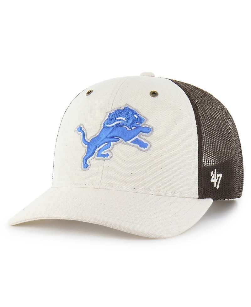 Carhartt x '47 Men's Natural/Brown Detroit Lions Undyed Trucker Adjustable Hat