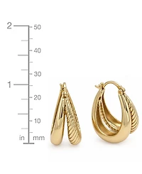 And Now This Oblong C-Hoop Earrings