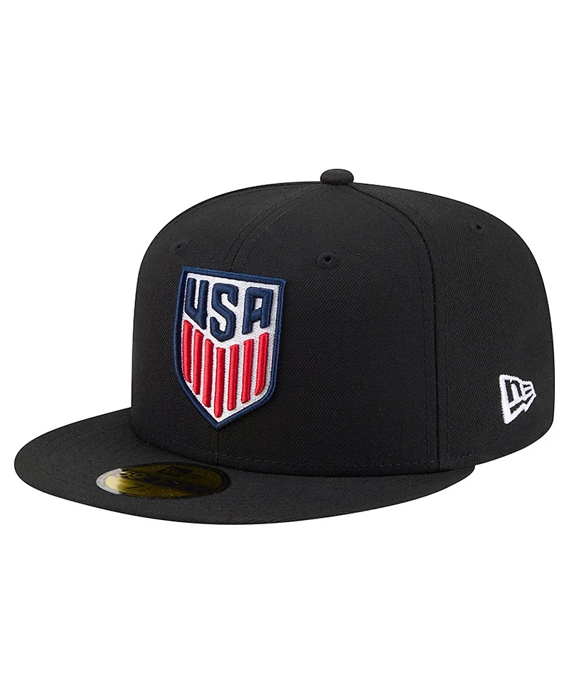 New Era Men's Black Usmnt 59FIFTY Fitted Hat