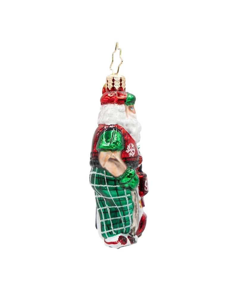 Christopher Radko 3" Jolly Golfer Santa Gem Ornament